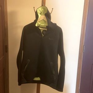 Nike, black and lime green, full zip with pockets